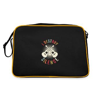 I Destroy Silence - Guitare acoustique - Sac Retro - noir/or - Dos