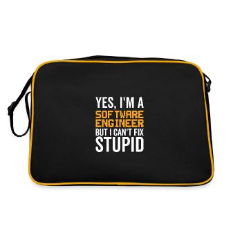 Stupid Software Engineer - Retro Bag - black/gold - Back