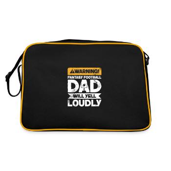 Scream Warning - Papa Fantasy Football - Sac Retro - noir/or - Dos