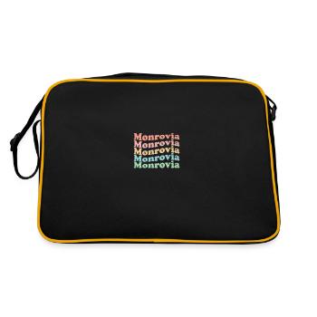 Hippie Liberia City vintage des années 70 - Monrovia rétro - Sac Retro - noir/or - Dos