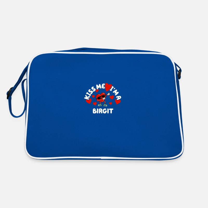 Kiss Me - Valentine's Day Name Dabbing Heart Birgit Retro Bag