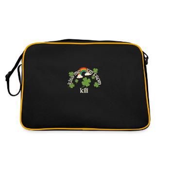 Embrasse-moi - Fête de la Saint-Patrick Kili - Sac Retro - noir/or - Dos