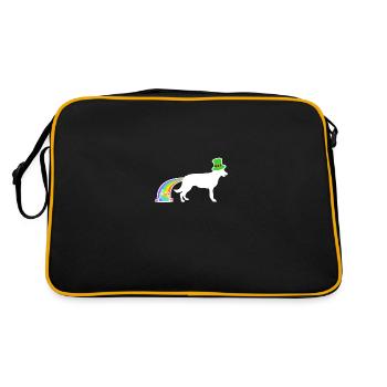 St. Patrick's Dog - Belgian Shepherd - Retro Bag - black/gold - Back
