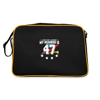L’âge n’est qu’un chiffre - 47e anniversaire - Sac Retro - noir/or - Dos