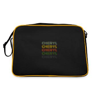 70s Retro Name Vintage Personalized Cheryl - Retro Bag - black/gold - Back