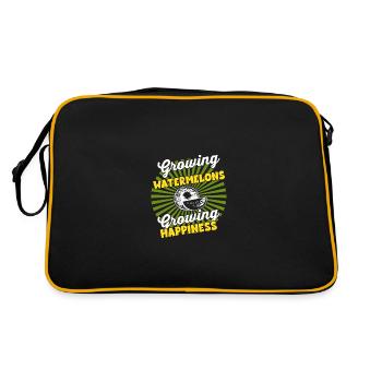 Wachsende Ernte - Farmer Harvest Watermelone - Retro Tasche - Schwarz/Gold - Hinten