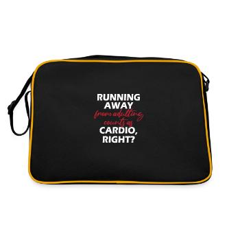 Running Away - Pumping Covers Women In Gym - Retro Bag - black/gold - Back
