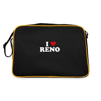 Heart USA City - I Love Reno - Retro Bag - black/gold - Back
