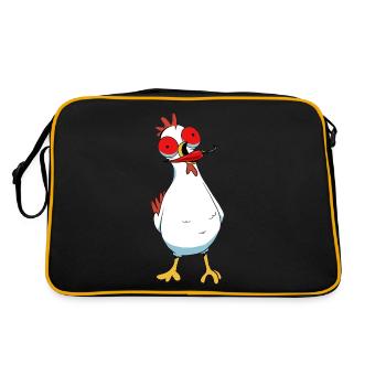 Pepperoni Chili Poulet Volaille Piquante Volaille Épicée - Sac Retro - noir/or - Dos