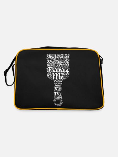 Funny Art Painter You Will Be Fainting Drawing - Retro Bag - black/gold - Back