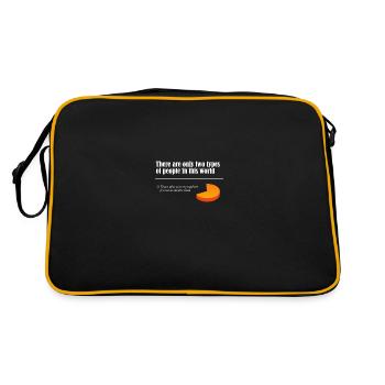 Two Types of People Extrapolate Incomplete Data - Retro Bag - black/gold - Back