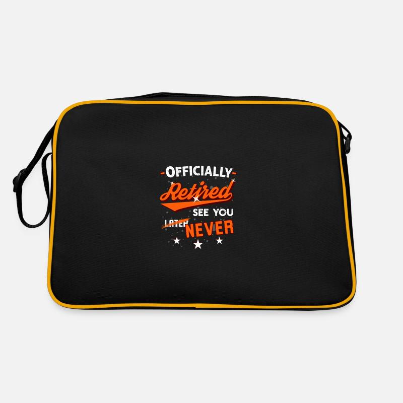 Officially Retired - See You Never - Retro Bag - black/gold