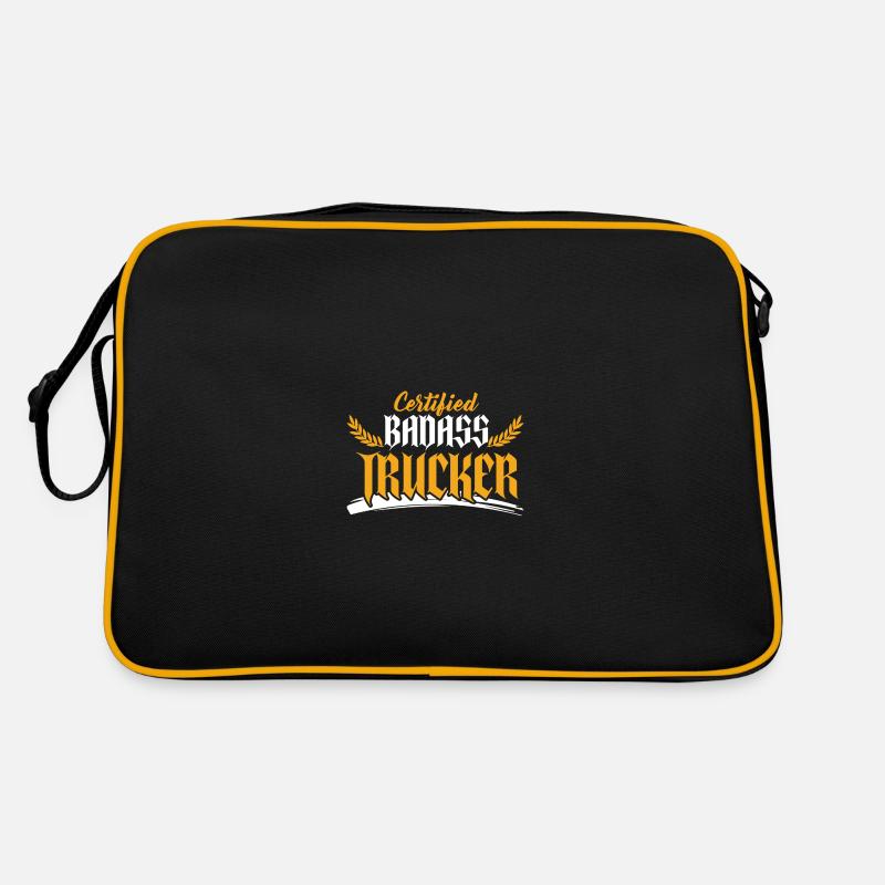 badass trucker spruch Retro Tasche