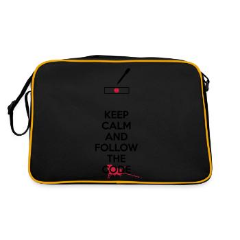 Dexter - Keep Calm And Follow The Code Black - Sac Retro - noir/or - Dos