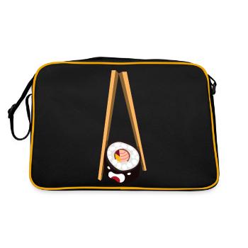 sushi - Retro Tasche - Schwarz/Gold - Hinten