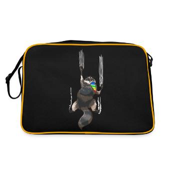 Lustiges Geburtstagsgeschenk für einen - Retro Tasche - Schwarz/Gold - Hinten