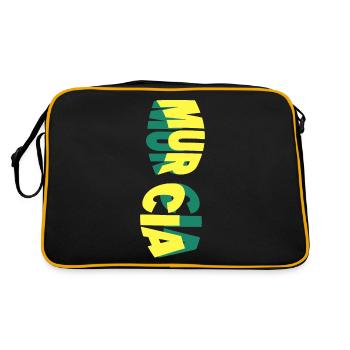 Murcie Espagne Ville Skyline Font Coloré - Sac Retro - noir/or - Dos