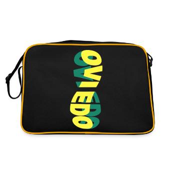Oviedo Espagne Ville Skyline Font Coloré - Sac Retro - noir/or - Dos