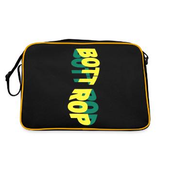 Bottrop Germany City Skyline Font Colorful - Retro Bag - black/gold - Back