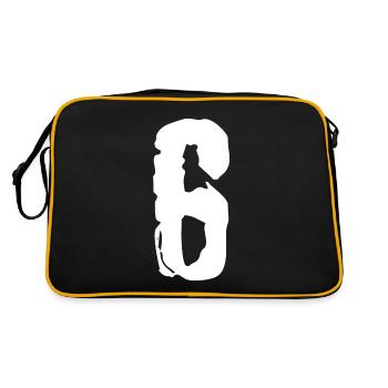 Maillot numéro 6 - Sac Retro - noir/or - Dos