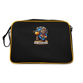 Je n’ai pas besoin de google - Sac Retro - noir/or - Dos