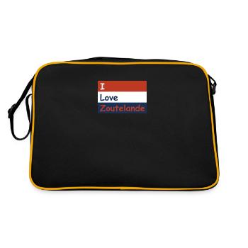Flag I Love Zoutelande - Retro Bag - black/gold - Back