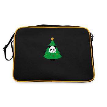 Panda déguisé en sapin de Noël - Sac Retro - noir/or - Dos
