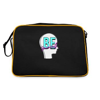 Be yourself - Retro Tasche - Schwarz/Gold - Hinten