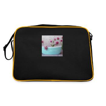 Fleurs dans la baignoire Rose Magnifique - Sac Retro - noir/or - Dos