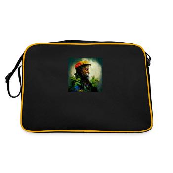 Rastafaria Smoke Weed Peinture - Sac Retro - noir/or - Dos