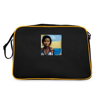 Beautiful Haitian Women in Bikini Painting - Retro Bag - black/gold - Back