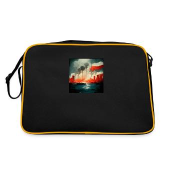 No War Sad Painting - Retro Bag - black/gold - Back