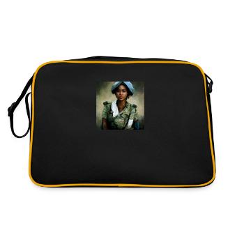 Schöne US Army Combat Medical Painting - Retro Tasche - Schwarz/Gold - Hinten