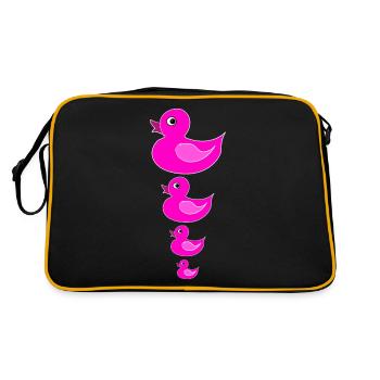 Duck Duck Squeaky Duck Quak - Retro Bag - black/gold - Back