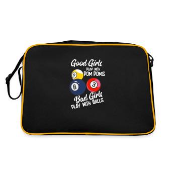 Good Girls Play With Pom Poms - Retro Tasche - Schwarz/Gold - Hinten