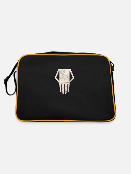 Bakugou Katsuki skull skull skull superhel - Retro Bag - black/gold