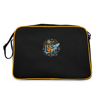 Plongeur et requin - Sac Retro - noir/or - Dos