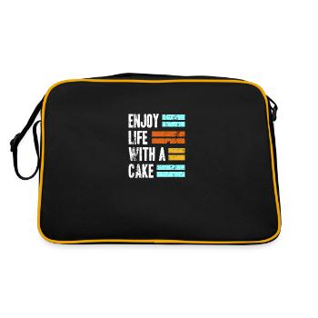 Kuchen - Retro Tasche - Schwarz/Gold - Hinten