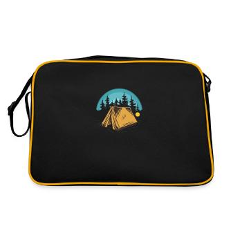 Camping - Retro Tasche - Schwarz/Gold - Hinten