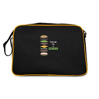 burger - Retro Tasche - Schwarz/Gold - Hinten