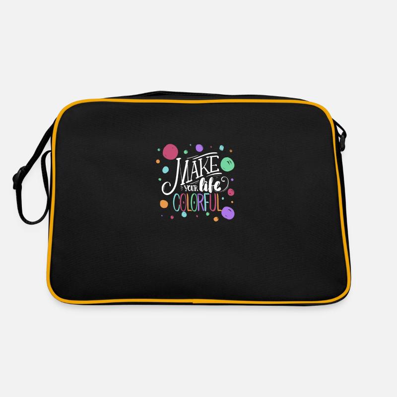 machen Sie Ihr Leben bunt Retro Tasche