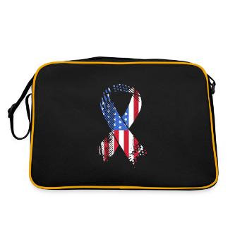 Multiple Sclerosis MS - Retro Bag - black/gold - Back