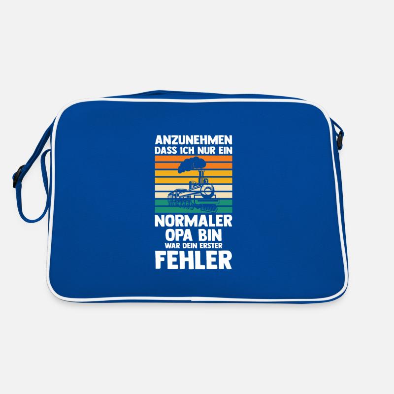 Modelleisenbahn Opa Modellbauer Geschenk Retro Tasche