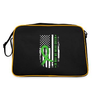 En mai, nous portons Green Mental Health - Sac Retro - noir/or - Dos
