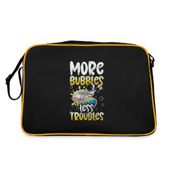 Bubble Tea Tee Eistee Liebhaber - Retro Tasche - Schwarz/Gold - Hinten