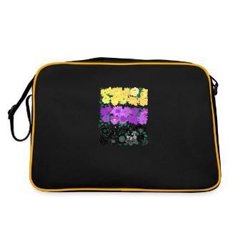 Non binary flower flag - Retro Tasche - Schwarz/Gold - Hinten