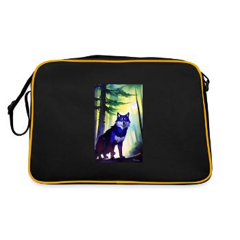 Werewolf | Wolf | Mythical creatures | Monsters | Mystical - Retro Bag - black/gold - Back