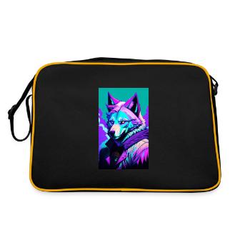 Werewolf | Wolf | Mythical creatures | Monsters | Mystical - Retro Bag - black/gold - Back