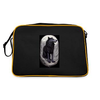Werewolf | Wolf | Mythical creatures | Monsters | Mystical - Retro Bag - black/gold - Back