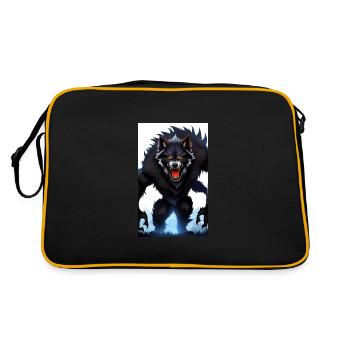 Werewolf | Wolf | Mythical creatures | Monsters | Mystical - Retro Bag - black/gold - Back